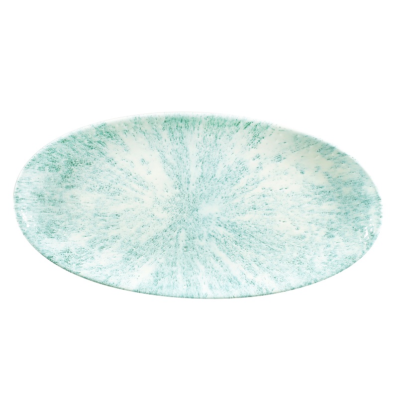Блюдо овальное CHEFS 34,7х17,3см, без борта, цвет Stone Aquamarine, Studio Prints STAMOV351