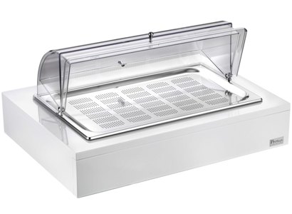 Поднос для джема/масла, с крышкой Roll-top, с охлажд. элементом, на дерев. основании, белый 511B3100