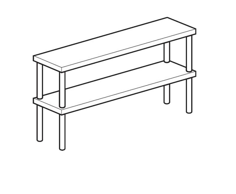 ПОЛКА НАСТОЛЬНАЯ ОТКРЫТАЯ APACH CHEF LINE LOSO3510T2