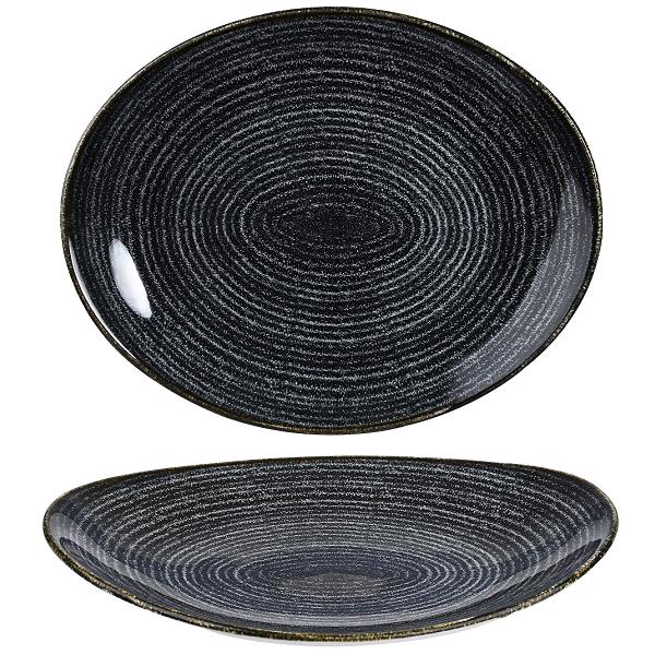 Тарелка глубокая овальная 27х22,9см, цвет Charcoal Black, Studio Prints SPCBOP581