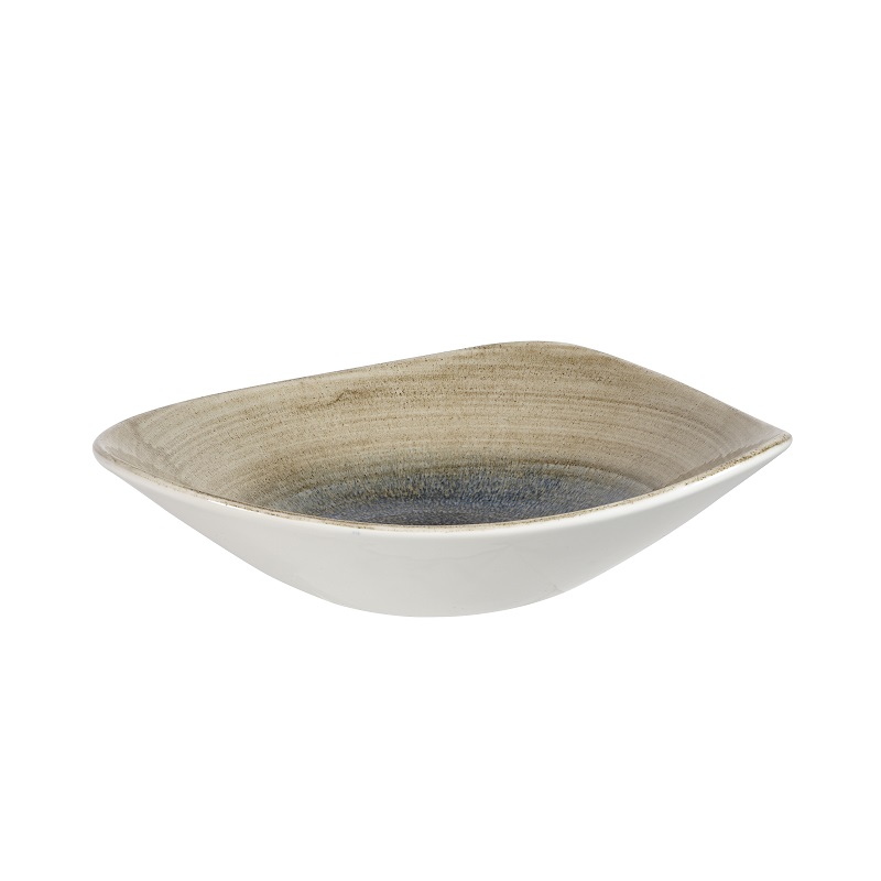 Салатник треугольный 0,60л d23,5см, без борта, Stonecast Aqueous, цвет Bayou SABTTRB91