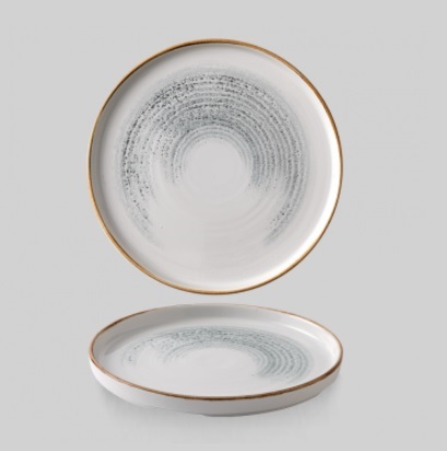 Тарелка мелкая CHEFS 21см, с бортом, цвет Jasper Grey, Studio Prints Homespun Accents HAJGWP211