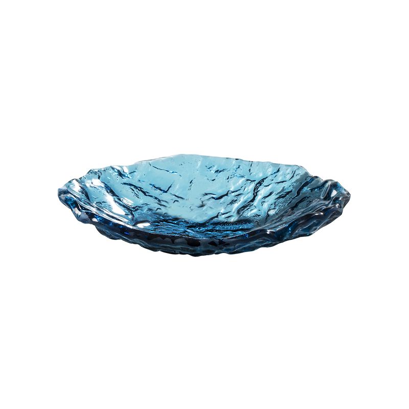 Салатник стеклянный овальный Море зеленое 0,25л 23х17см, Mar-Blue XGLAS-2817B