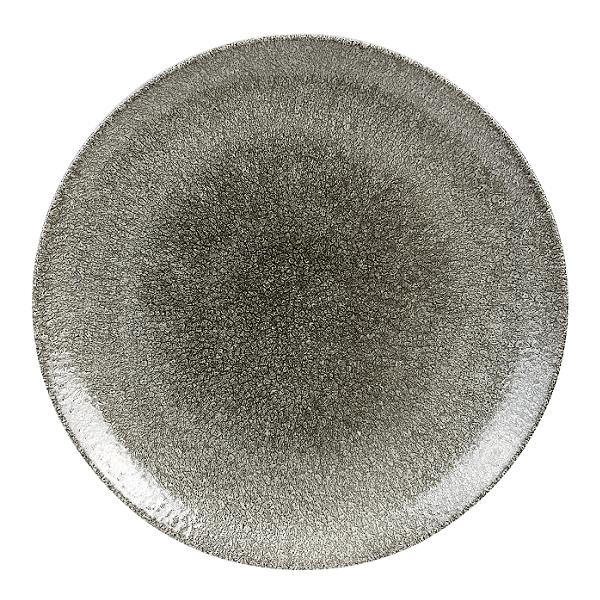Тарелка мелкая 28,8см, без борта, цвет Raku Quartz Black, Studio Prints RKBQEV111