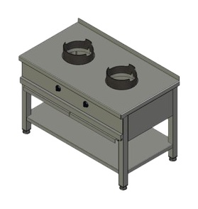ПЛИТА ГАЗОВАЯ ВУЛКАН-HEIDEBRENNER KSW 02  WOK АРТ.8785