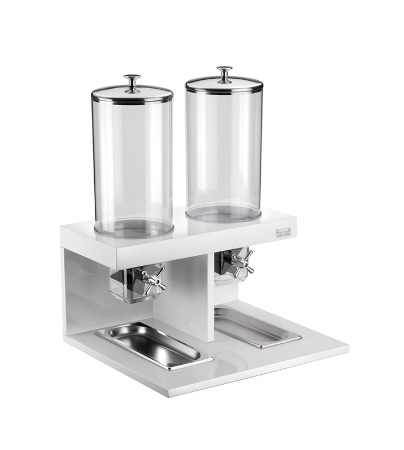 Станция буфетная для мюсли двойная d18 cm. lt. 8x2 BUFFET белая 511B9819
