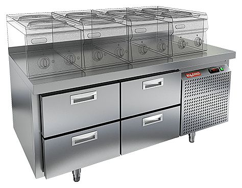 СТОЛ С ОХЛАЖД.ШКАФОМ HICOLD GN 22/TN P БЕЗ АГРЕГАТА миниатюра 2