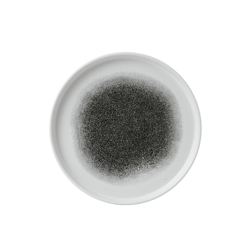 Тарелка мелкая CHEFS 21х2см, с прямым бортом, цвет Raku Quartz Black, Studio Prints RKBQWP211