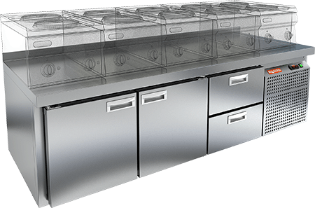 СТОЛ С МОРОЗИЛЬНЫМ ШКАФОМ HICOLD GN 112/BT LT Sh (R290)