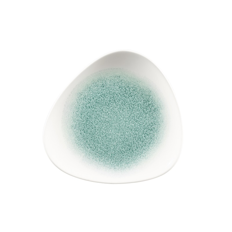 Тарелка мелкая треугольная 19,2см, без борта, цвет Raku Jade Green, Studio Prints RKJGTR71