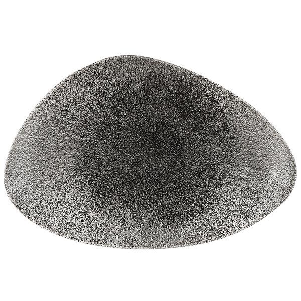 Блюдо треугольное CHEFS 30х20см, без борта, цвет Raku Quartz Black, Studio Prints RKBQTC301