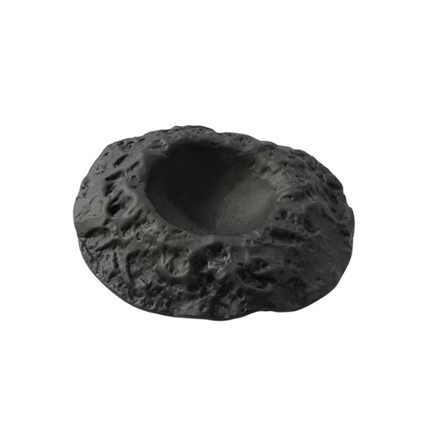Салатник для комплиментов стеклянный Луна черный 125мл d22см, Crater XGLAS-401