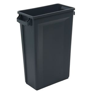 Контейнер для мусора SLIM L 50,7см w 27,2см h 75,6см 87л с ручками, серый, арт. 1213GY миниатюра 1