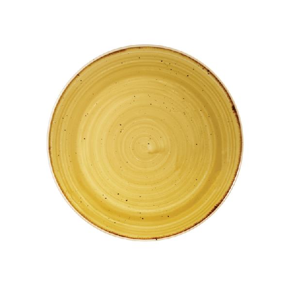 Тарелка мелкая 16,5см, без борта, Stonecast, цвет Mustard Seed Yellow SMSSEVP61