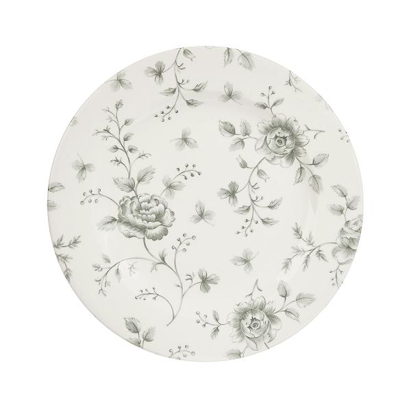 Тарелка мелкая 21см Vintage Prints, цвет Grey Rose Chintz RCGVP81