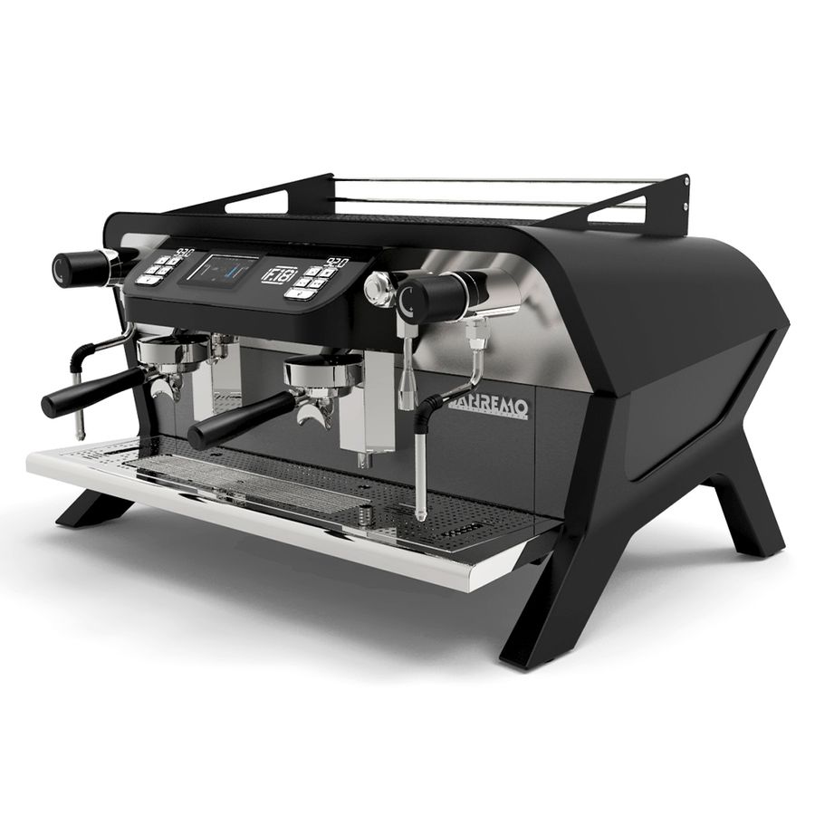 Кофемашина Sanremo F18 2 высокие гр. чёрная матовая миниатюра 1