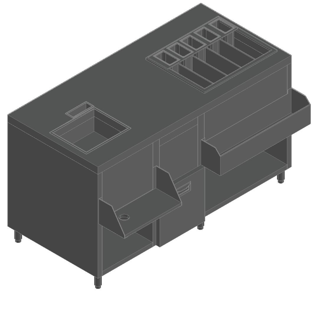 СТАНЦИЯ БАРНАЯ С БОРТОМ HICOLD НБМКС-15/6ПК +100ММ СТОЛЕШН.