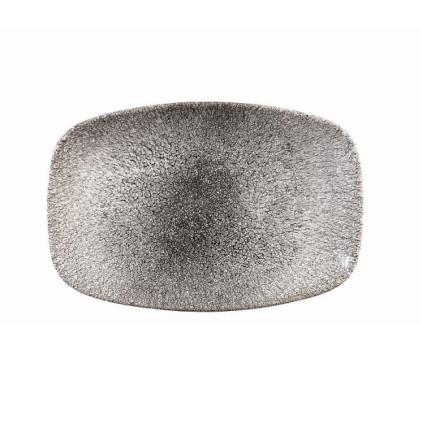 Блюдо прямоугольное CHEFS 23,7х15,7см, без борта, цвет Raku Quartz Black, Studio Prints RKBQOBL21
