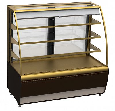 Витрина холодильная Полюс K70 VM 0,9-2 STANDARD Паттерн (открытая) (0107 Ольха)