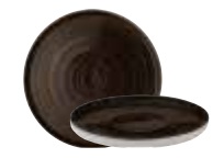 Тарелка мелкая d26см h2см с прямым бортом, Chefs Plate, Stonecast Patina, цвет Iron Black PAIBWP261