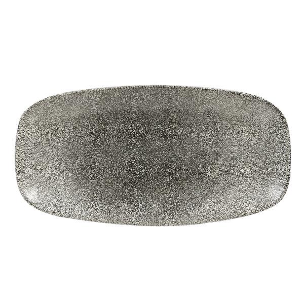 Блюдо прямоугольное CHEFS 29,8х15,3см, без борта, цвет Raku Quartz Black, Studio Prints RKBQXO111