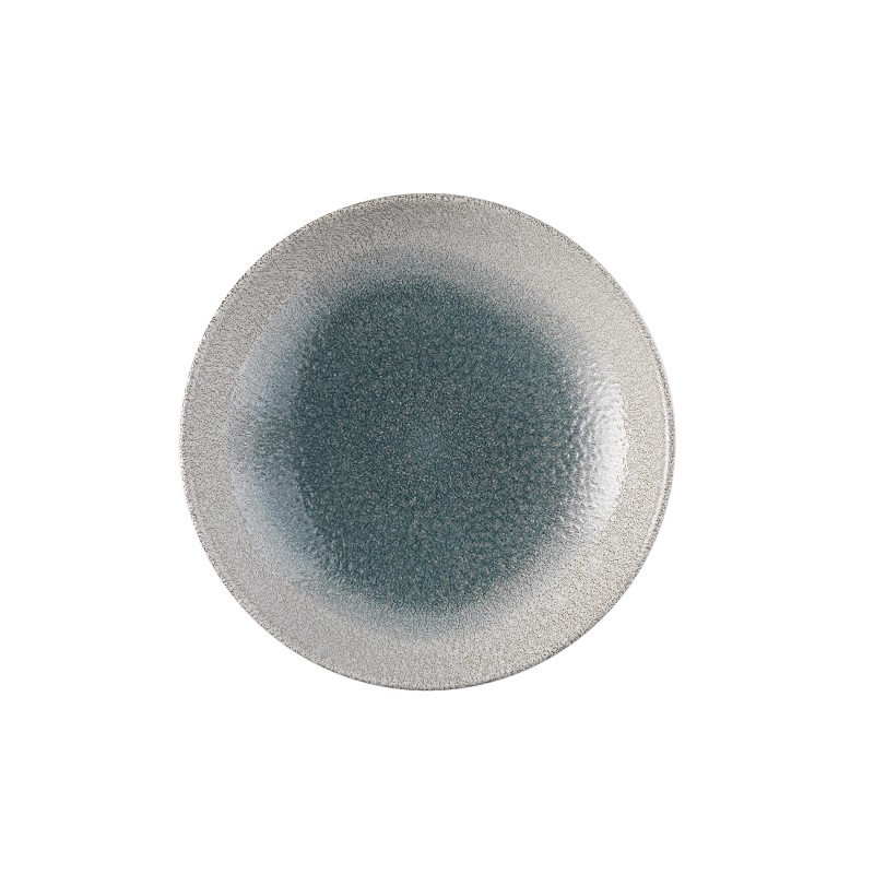 Тарелка мелкая 26см, без борта, цвет Raku Duo Agate-Topaz, Studio Prints RDATEV101