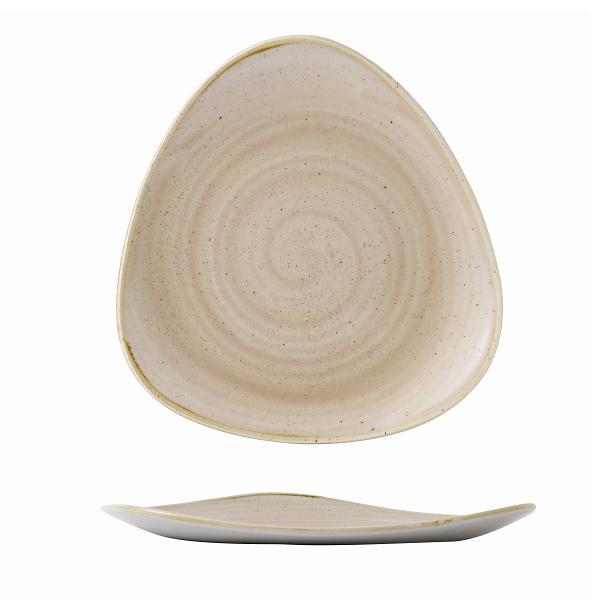 Тарелка мелкая треугольная 19,2см, без борта, Stonecast, цвет Nutmeg Cream SNMSTR71