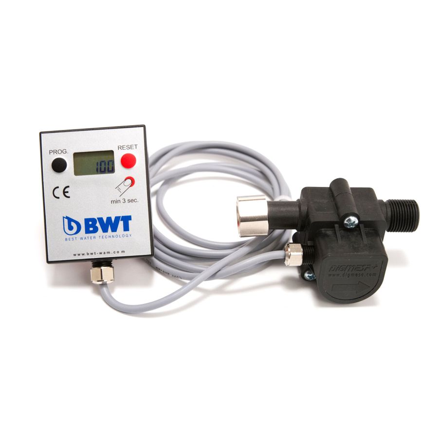 СЧЕТЧИК РАСХОДА ВОДЫ BWT С LCD ДИСПЛЕЕМ FM 3/8 Х M 3/8 812195 миниатюра 2