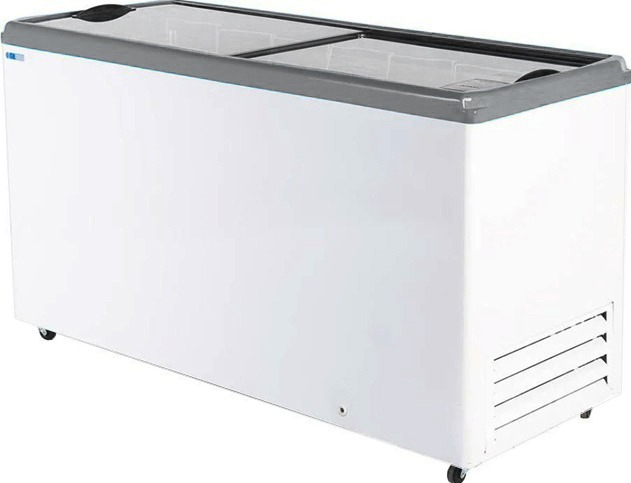 ЛАРЬ МОРОЗИЛЬНЫЙ С ПРЯМЫМ СТЕКЛОМ ITALFROST ЛВН 300 П (СF 300 F) R290 4 КОРЗИНЫ СЕРЫЙ