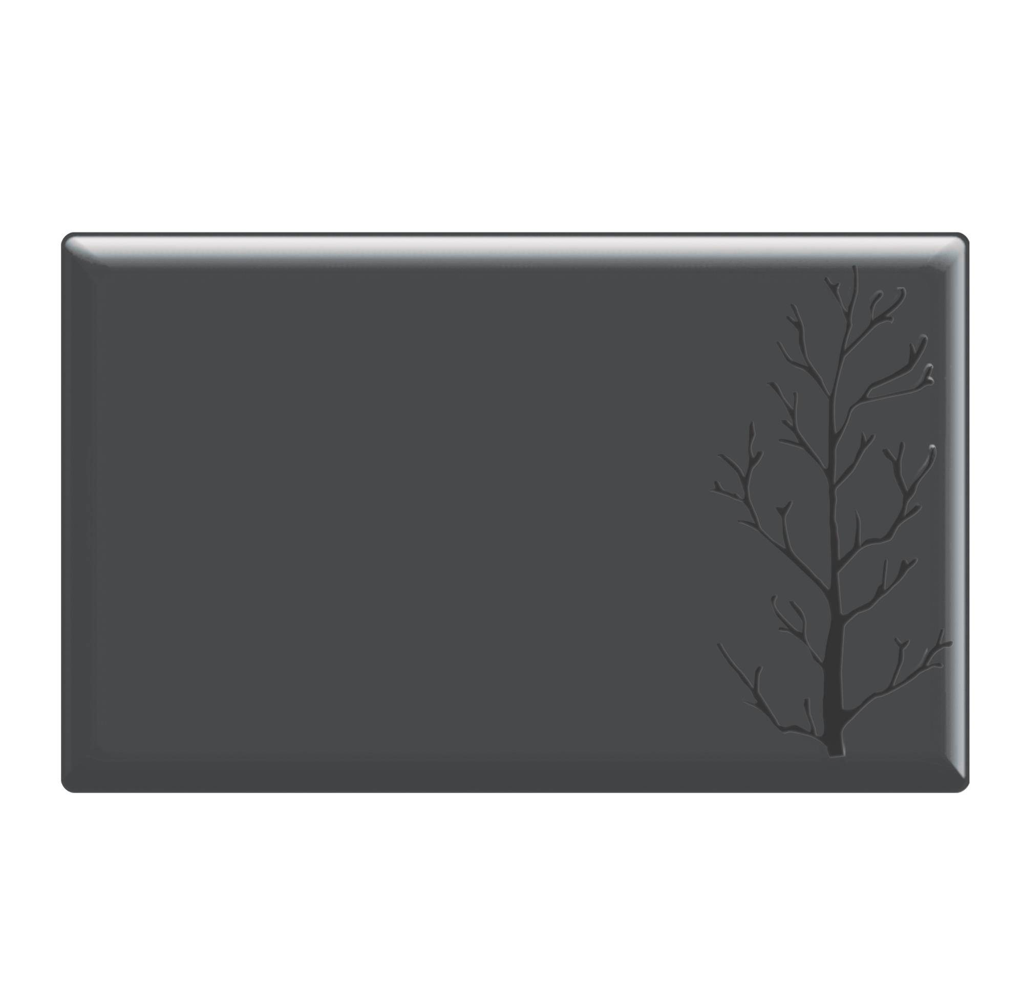 Блюдо сервировочное 33x20см, меламин, Embossed, цвет черный S-2782