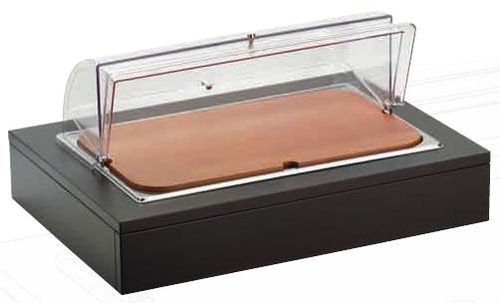 Поднос для сыра GN1/1 с крышкой Roll-Top, на дерев.подставке венге 51130940