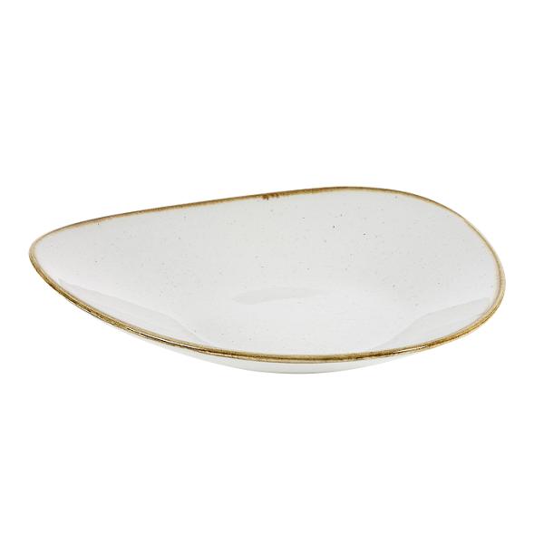 Салатник треугольный мелкий 27,2х26,7см, без борта, Stonecast, цвет Barley White SWHSTB271