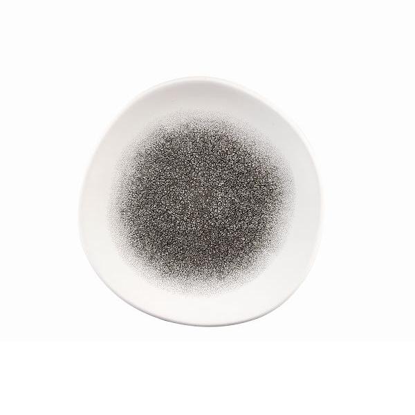 Тарелка мелкая "Волна" 21см, без борта, цвет Raku Quartz Black, Studio Prints RKBQOG81