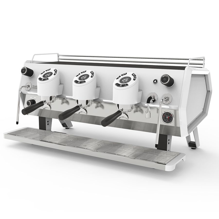 Кофемашина Sanremo D8 3 высокие гр,Total White, Подсветка+Cold Touch, белая