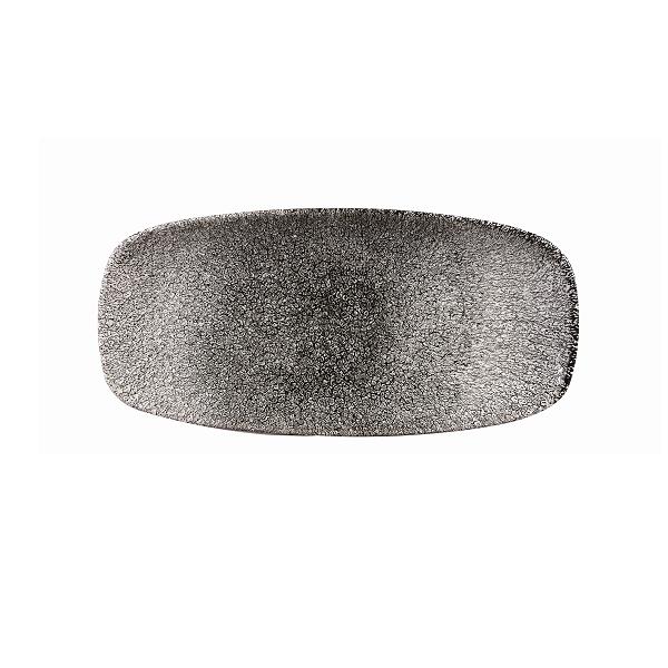 Блюдо прямоугольное 20х12,1см, без борта, цвет Raku Quartz Black, Studio Prints RKBQXO71