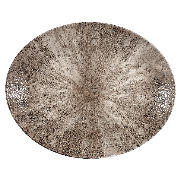 Блюдо овальное 31,7х25,5см, без борта, цвет Stone Zircon Brown, Studio Prints STZBOP121