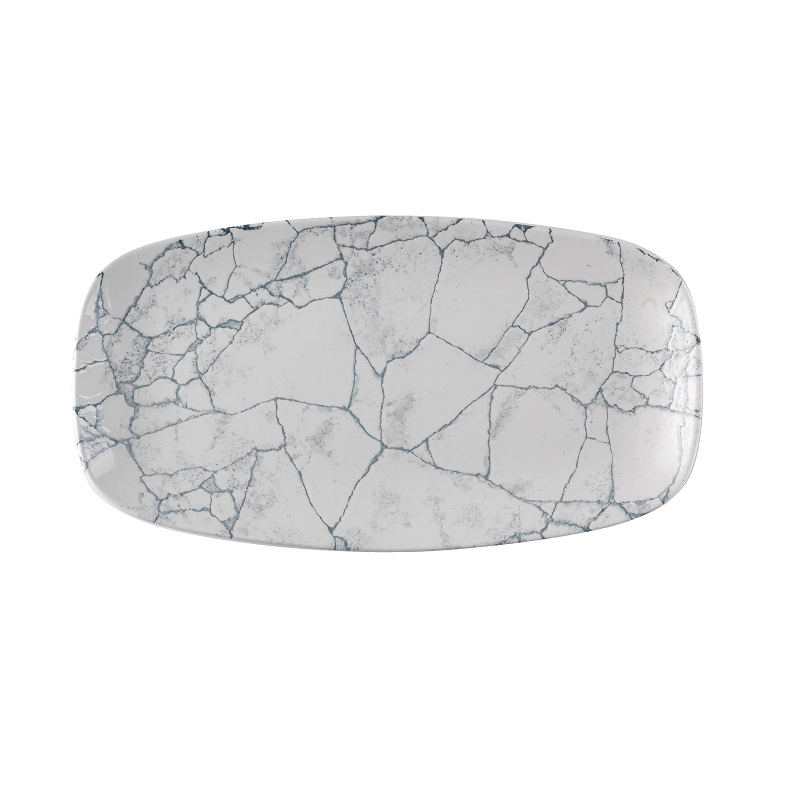 Блюдо прямоугольное CHEFS 35,5х18,9см, без борта, цвет Kintsugi Pearl Grey, Studio Prints KTPGXO141