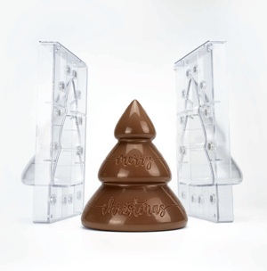 Форма д/шок. 3D "Merry Christmas" 184x154мм h151, 500гр, 1 ячейка, п/к с магнитом 20SR108