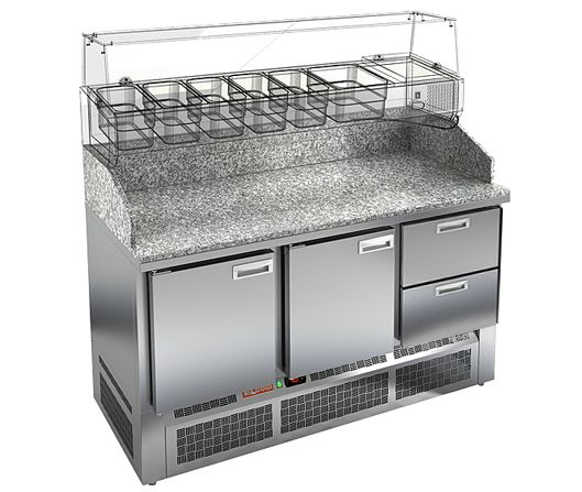 СТОЛ ДЛЯ ПИЦЦЫ HICOLD PZE3-112/GN КАМЕНЬ миниатюра 2