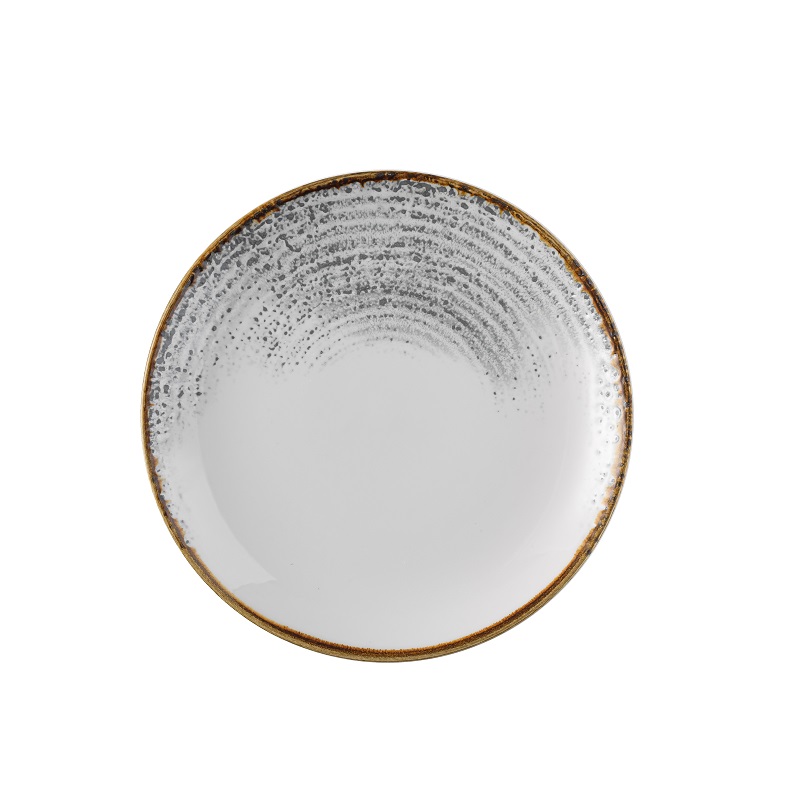 Тарелка мелкая 21,7см, без борта, цвет Jasper Grey, Studio Prints Homespun Accents HAJGEVP81