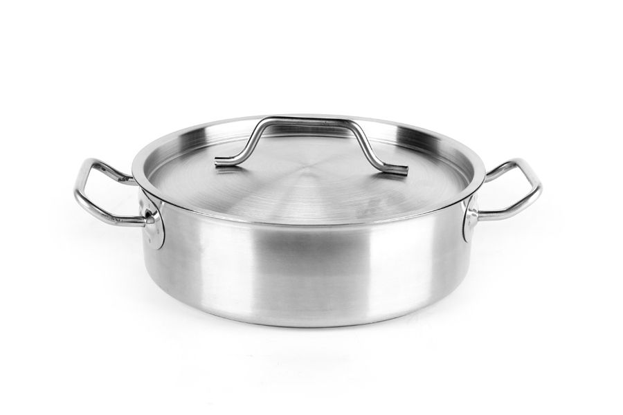 Кастрюля нерж с тройным дном 320х120мм объем  10L с дв.ручками , 101326 миниатюра 1