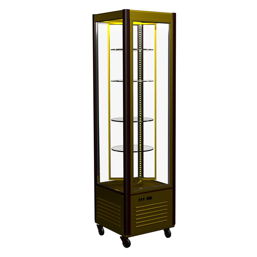 ШКАФ ХОЛОДИЛЬНЫЙ D4 VM 400-2 (R400Cвр СFRBOMA ЛЮКС) (0109-0102 (КОРИЧНЕВО-ЗОЛОТОЙ)) миниатюра 2