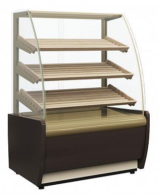 Витрина хлебная Полюс K70 N 0,9-2 LIGHT Bread Паттерн (без стекла) (0108 Темный дуб)