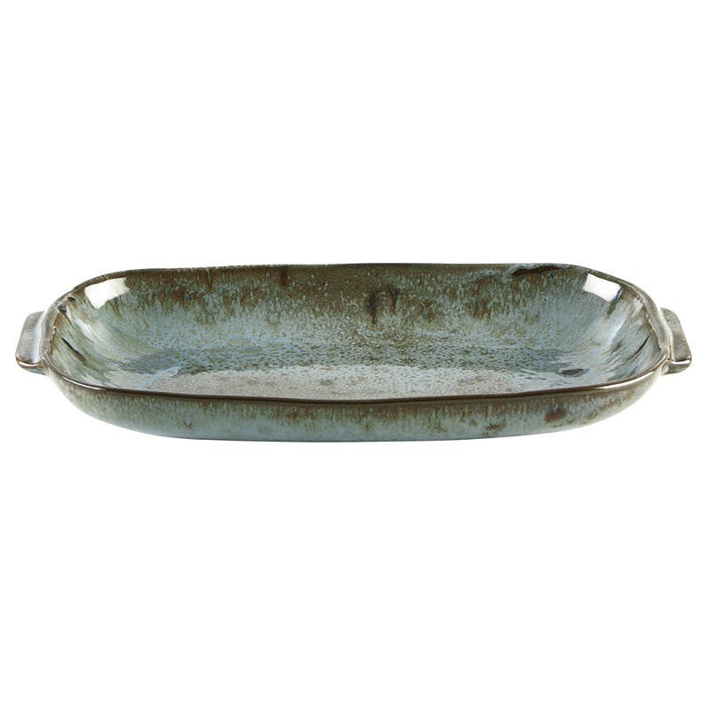 Блюдо прямоугольное 26,6х16,6см, с ручками, керамика, Vintage C22226