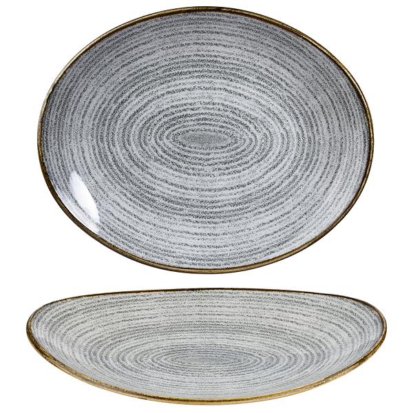 Блюдо овальное 27х22,9см, без борта, цвет Stone Grey, Studio Prints SPSGOP581