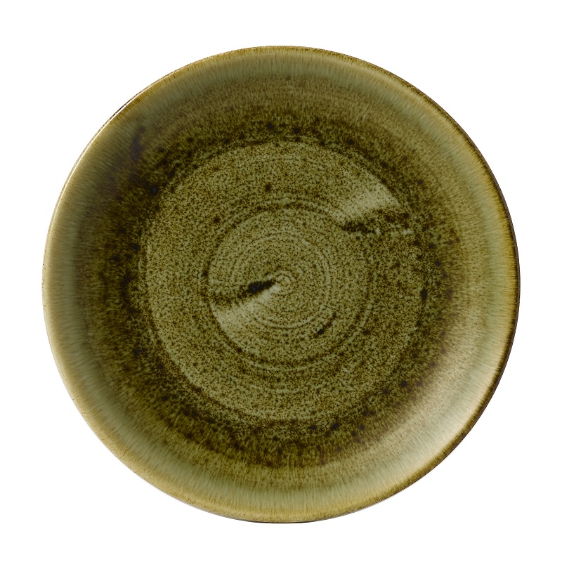 Тарелка мелкая 28,8см, без борта, Stonecast Plume, цвет Olive PLGREV111
