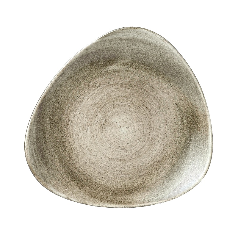 Тарелка мелкая треугольная 26,5см, без борта, Stonecast Patina, цвет Antique Taupe PAATTR101