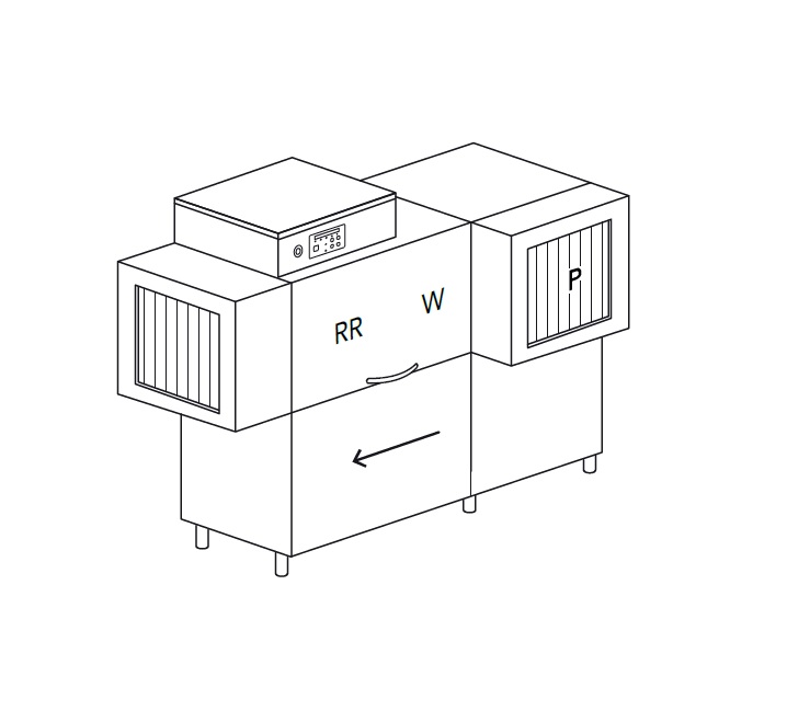 МАШИНА ПОСУДОМОЕЧНАЯ DIHR RX 184 E LC DX+DDE+HR10+DR99/ДЕЛЕНИЕ 2 ЧАСТИ миниатюра 1