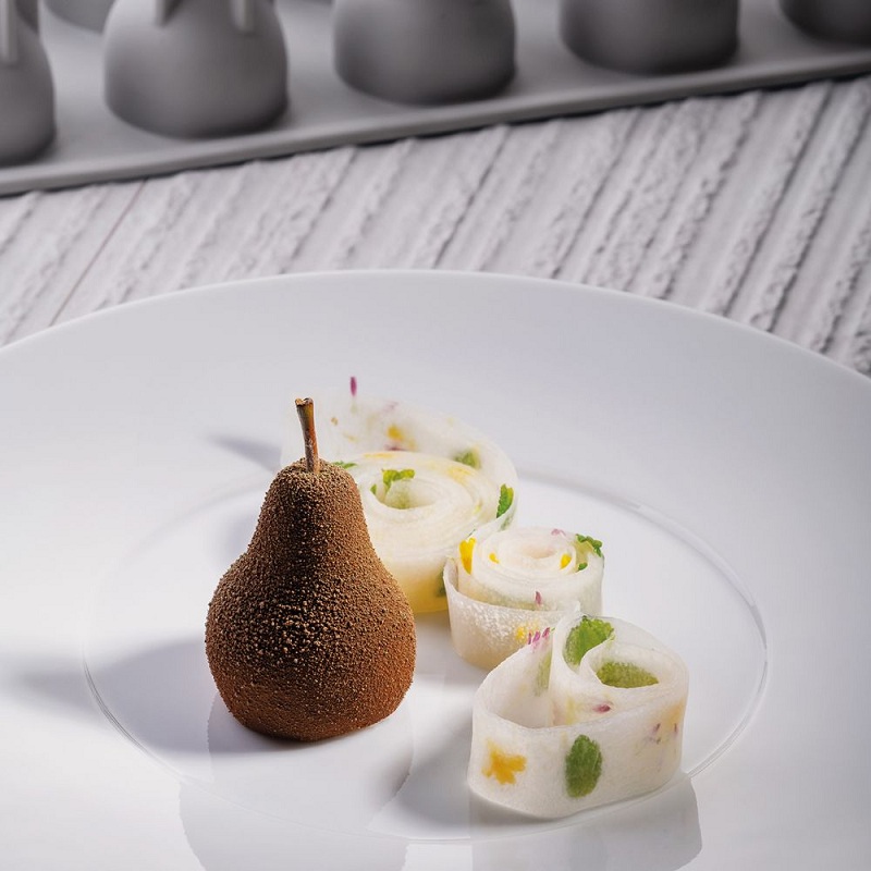 Форма силиконовая "Gourmand Груша" d43мм h55мм, 46мл, 15 ячеек GG037S