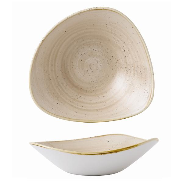Салатник треугольный 0,60л d23,5см, без борта, Stonecast, цвет Nutmeg Cream SNMSTRB91